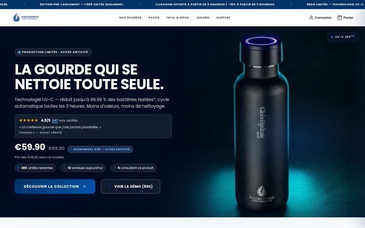 Screenshot of aquagenius.eu