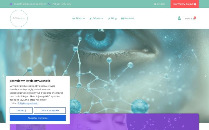 Screenshot of aquagenpolska.pl