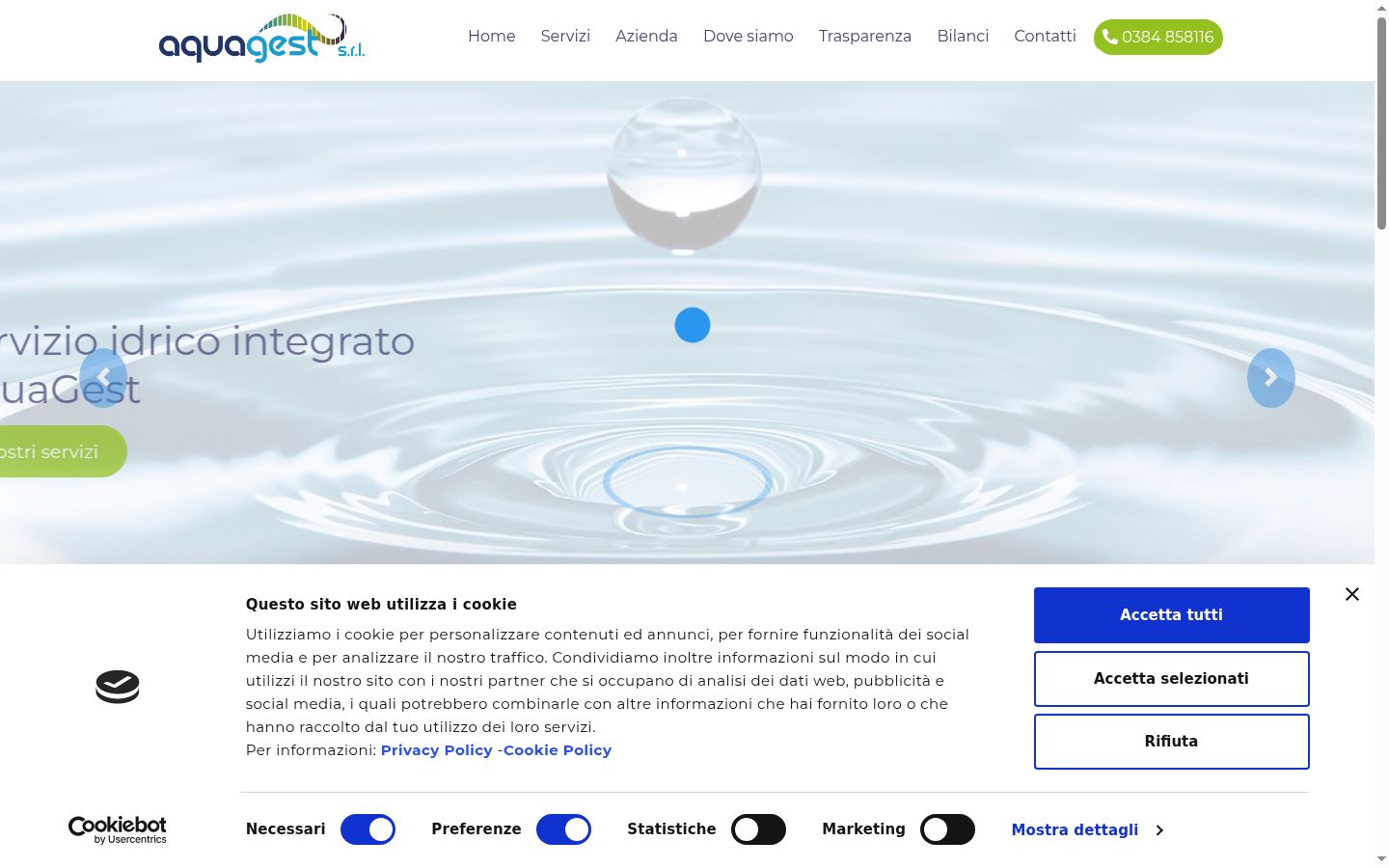 Screenshot tal-banner tal-kunsens muri qabel kwalunkwe interazzjoni