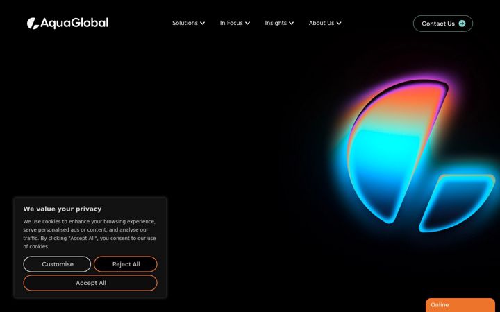 Screenshot ta' aquaglobal.co.uk