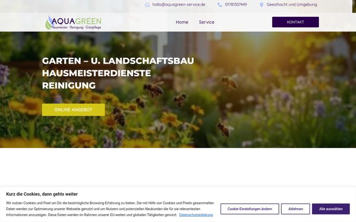Screenshot ta' aquagreen-service.de
