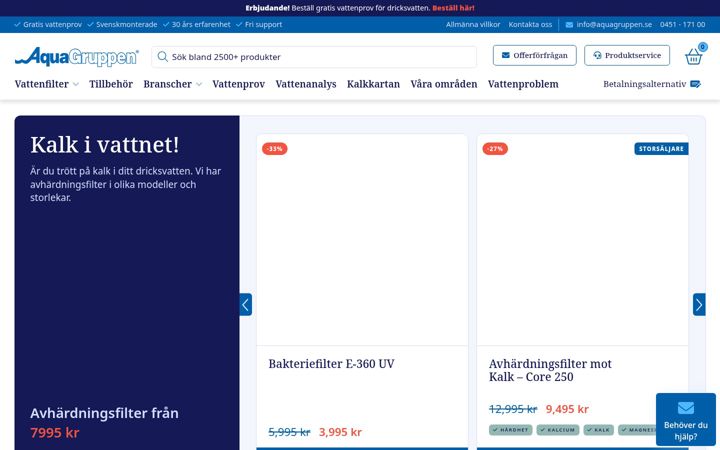 Screenshot ta' aquagruppen.se