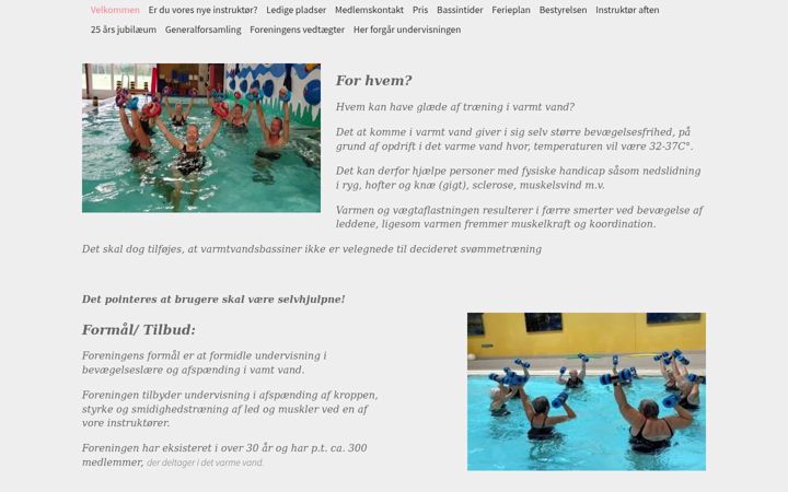 Screenshot of aquagymviborg.dk