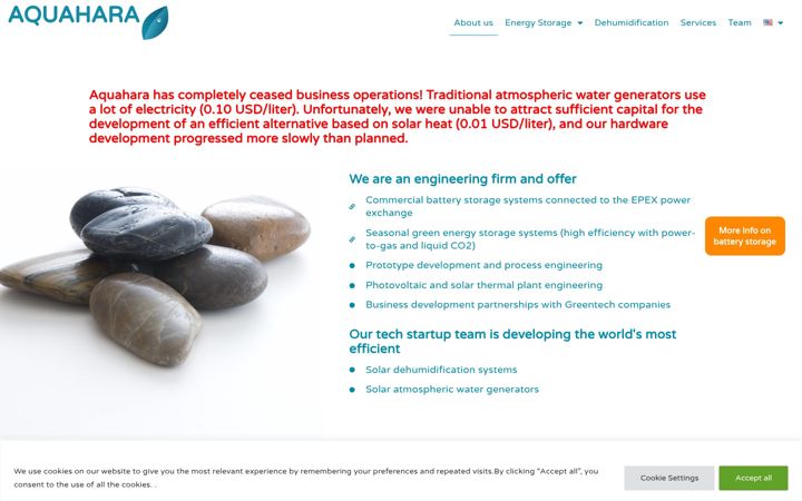 Screenshot of aquahara.com