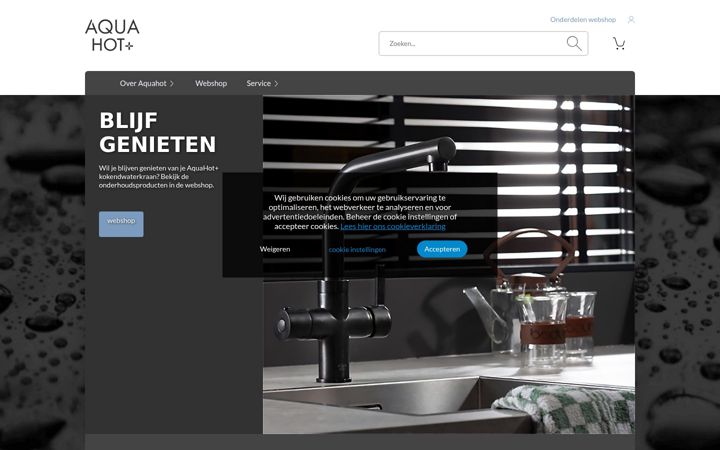 Captură de ecran a aquahotplus.nl