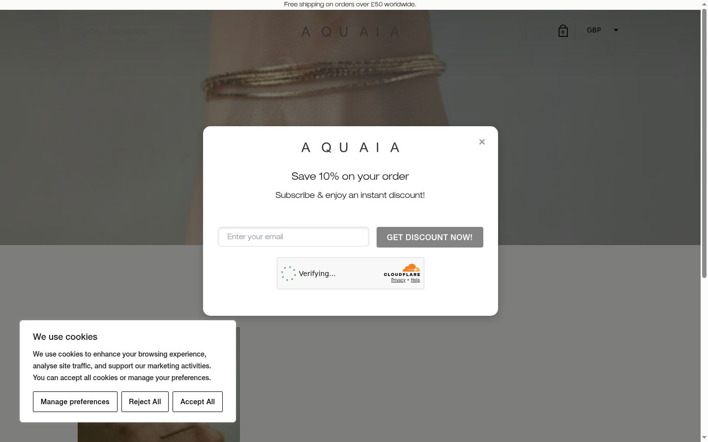 Capture d'écran de la bannière de consentement affichée avant toute interaction