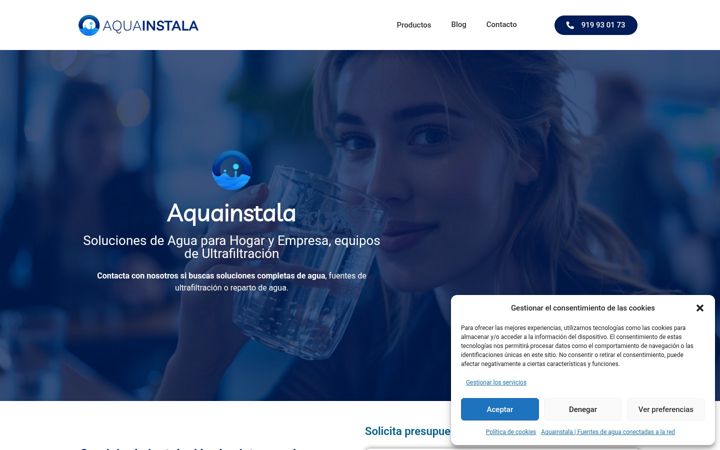 Screenshot of aquainstala.com