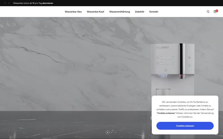 Screenshot of aquajames.de