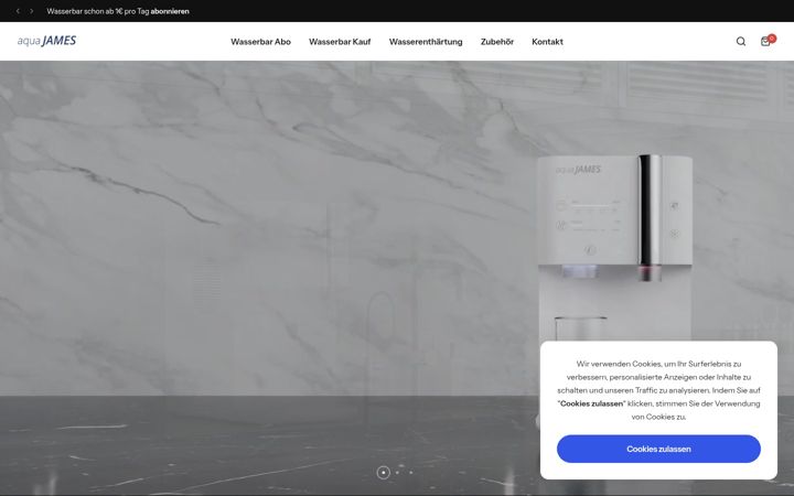 Screenshot of aquajames.eu