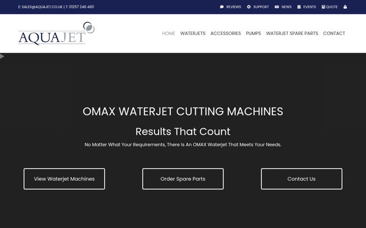 Screenshot of aquajet.co.uk
