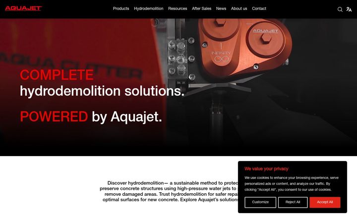 Screenshot of aquajet.se