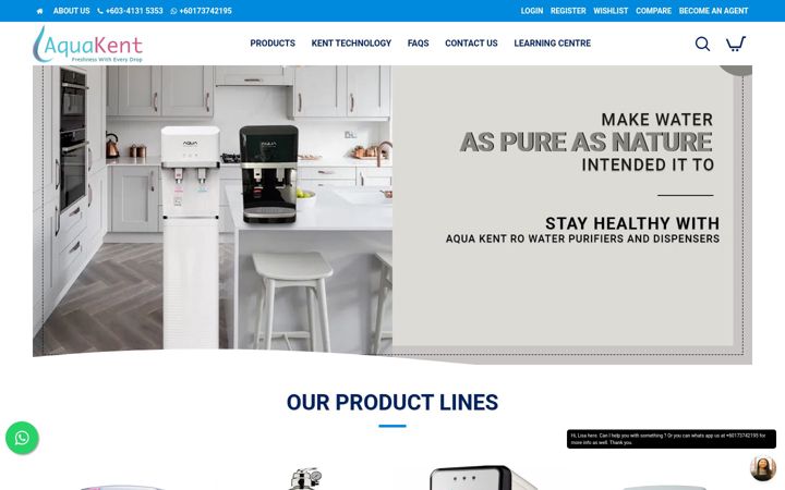 Screenshot of aquakentro.com.my