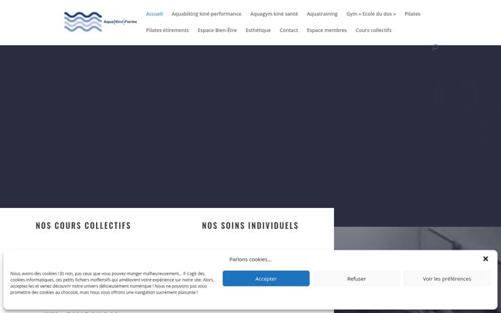Screenshot of aquakineforme.fr