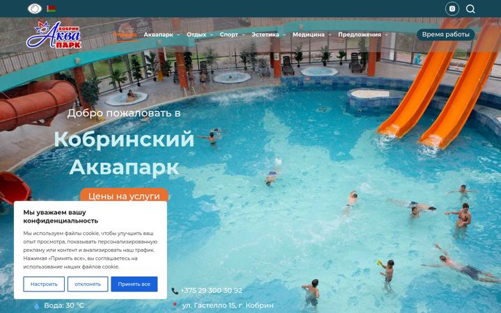 Screenshot of aquakobrin.by