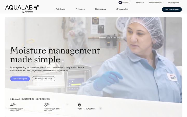 Screenshot of aqualab.com