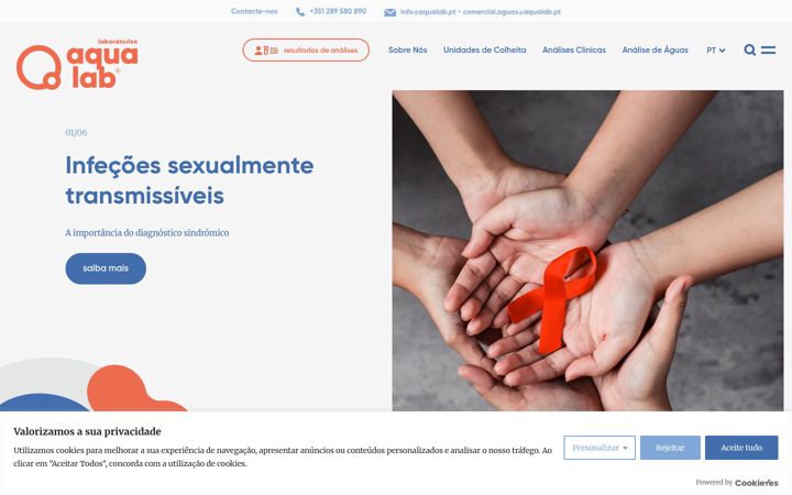 Screenshot of aqualab.pt