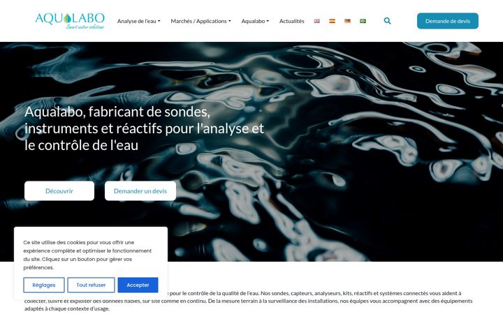 Screenshot of aqualabo.fr