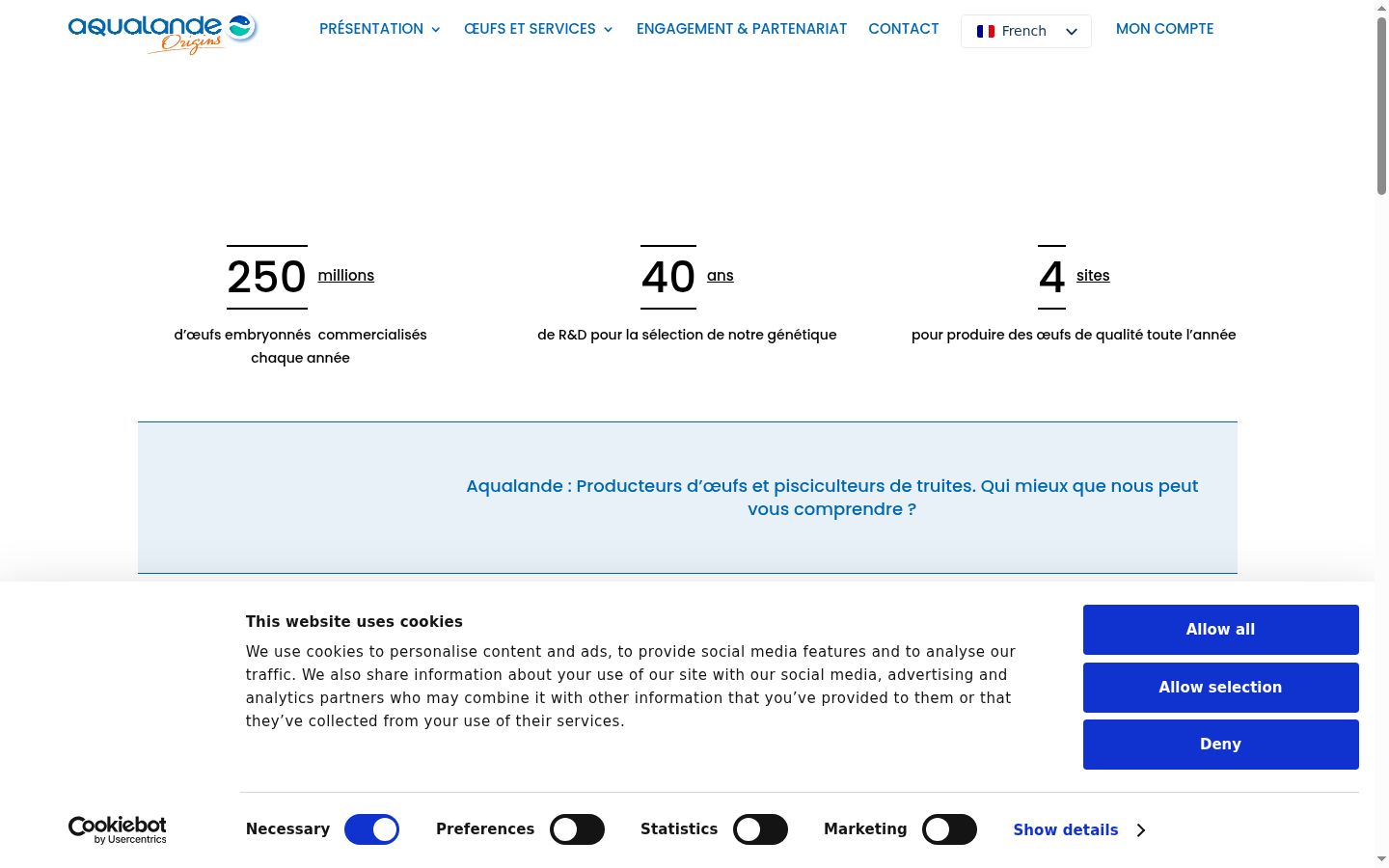 Screenshot of the consent banner shown before any interaction