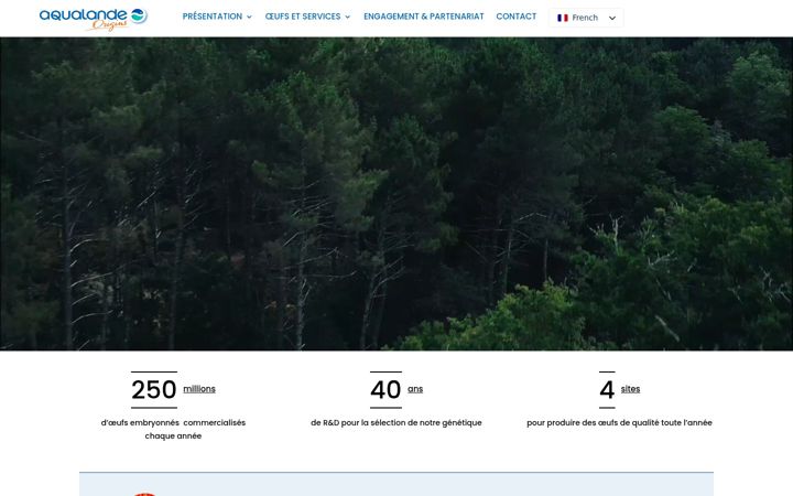 Screenshot of aqualandeorigins.com