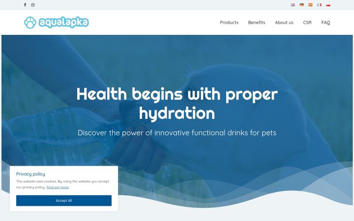 Screenshot of aqualapka.eu
