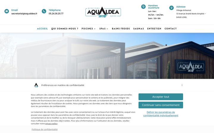 Capture d'écran de aqualdea.fr