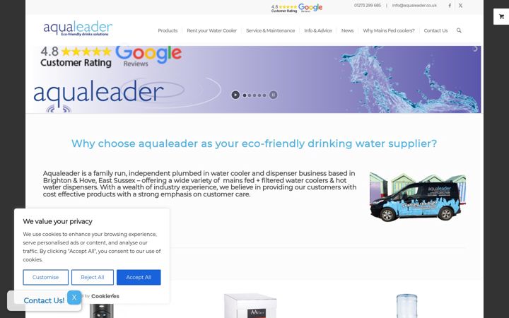 Capture d'écran de aqualeader.co.uk