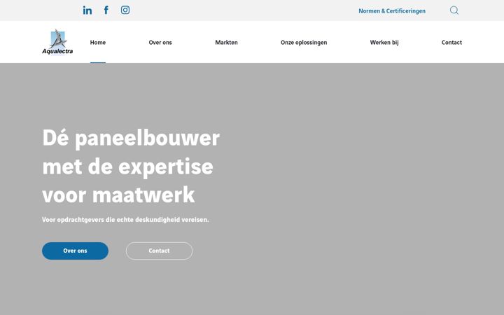 Screenshot of aqualectra.nl