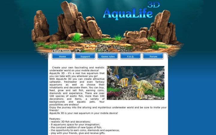 Screenshot of aqualife3d.com