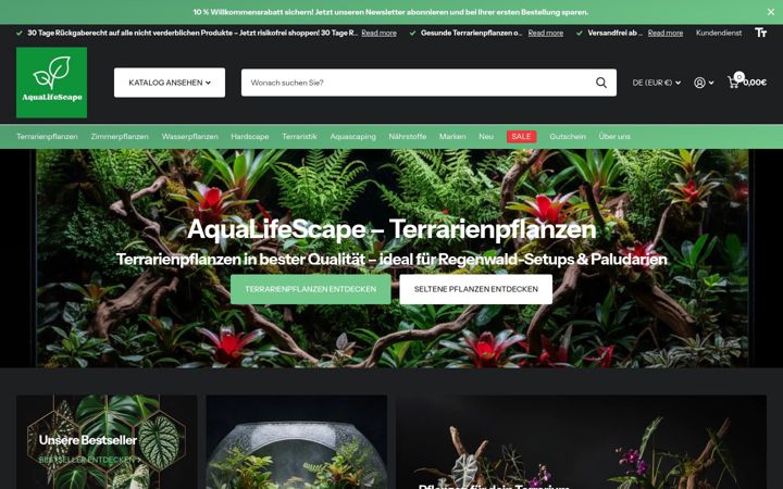 Screenshot of aqualifescape.com