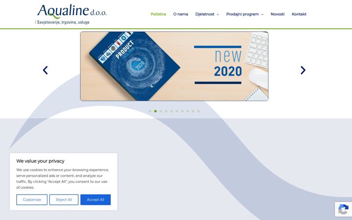 Screenshot of aqualine.com.hr