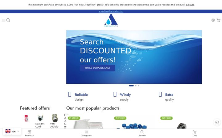 Screenshot of aqualink.hu