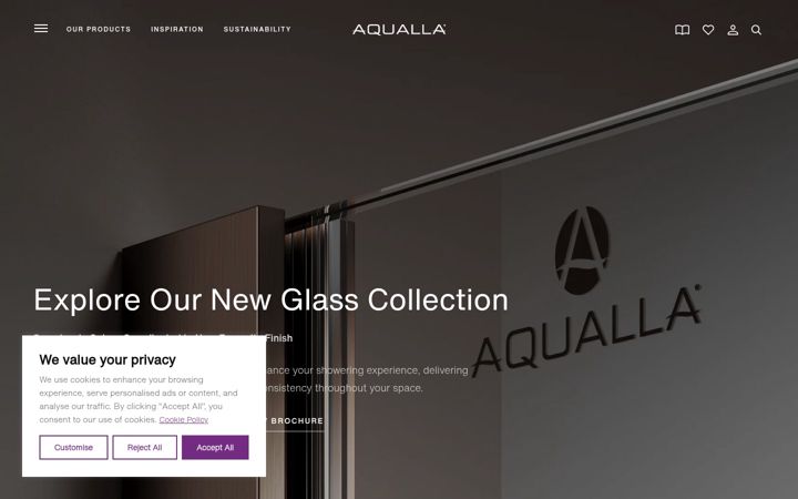 Screenshot of aquallabrassware.com