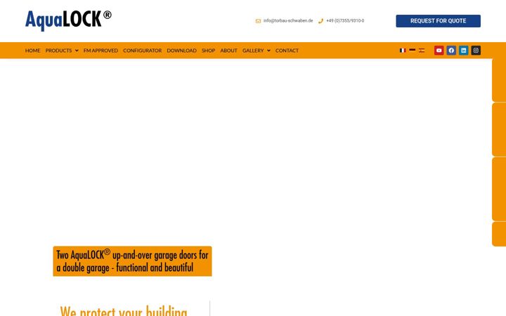 Screenshot of aqualock.uk