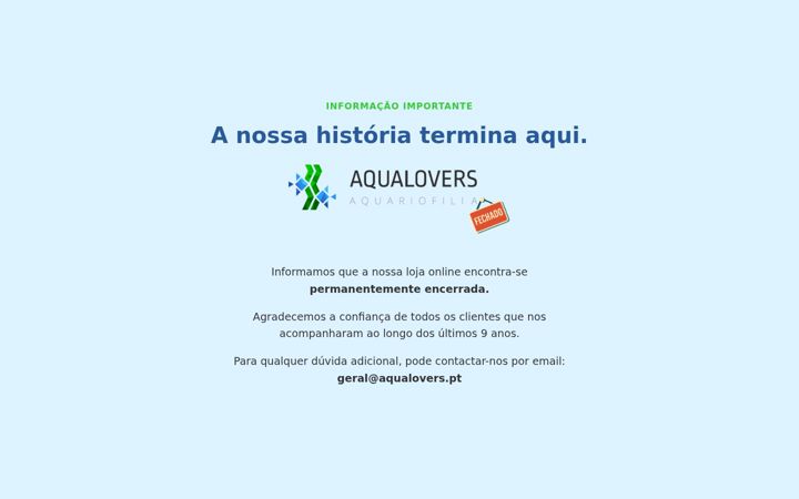 Screenshot of aqualovers.pt