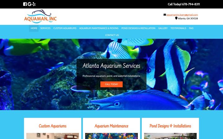 Screenshot of aquamanatl.com