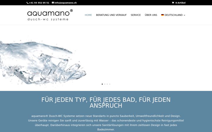 Snimka zaslona za aquamano.de