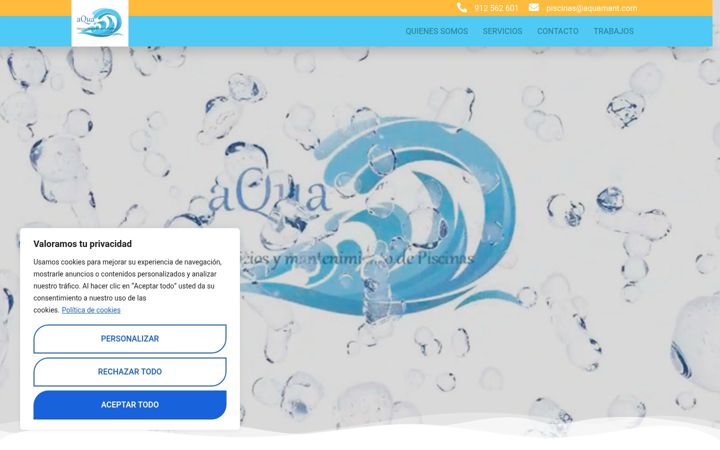 Snímek obrazovky aquamant.com