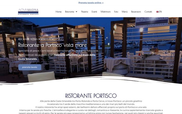 Screenshot of aquamarinaportisco.it