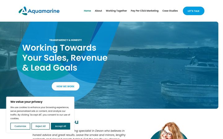 Screenshot of aquamarine.media