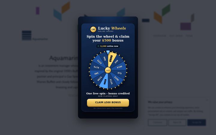 Snímek obrazovky aquamarinefund.com