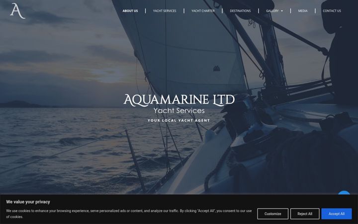 Screenshot of aquamarineltd.net