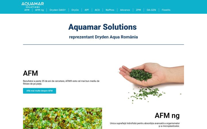 Screenshot ta' aquamarsolutions.ro