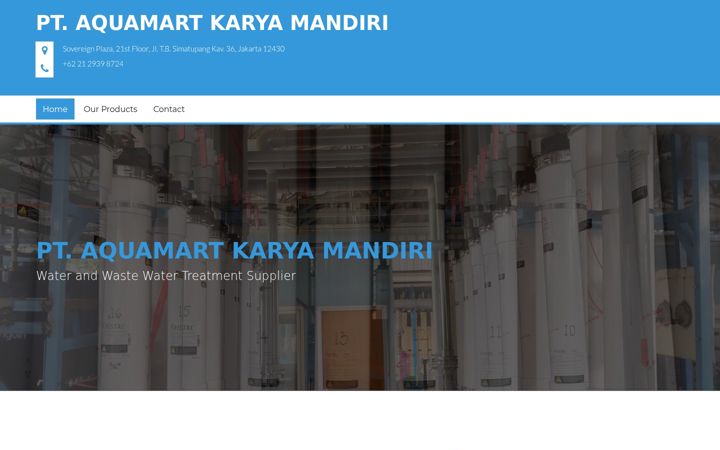 Screenshot of aquamart.co.id