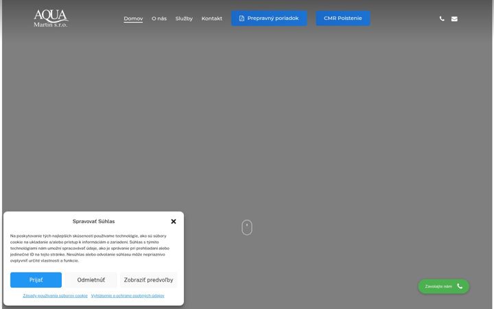 Screenshot of aquamartin.sk