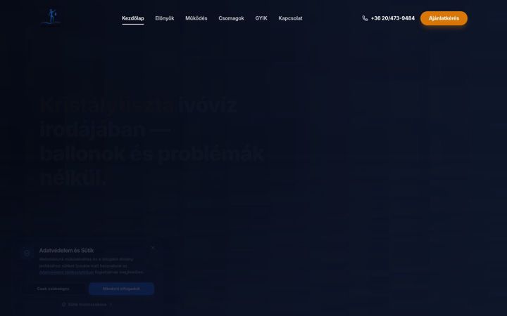 Screenshot of aquamatic.hu