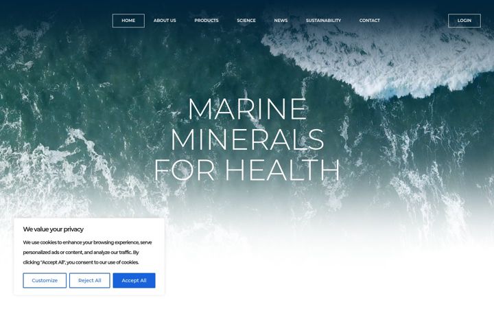 Screenshot of aquamin.com