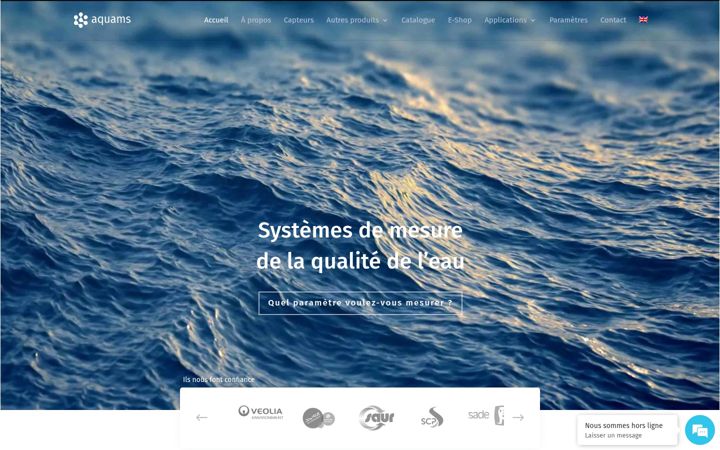 Snímek obrazovky aquams.com