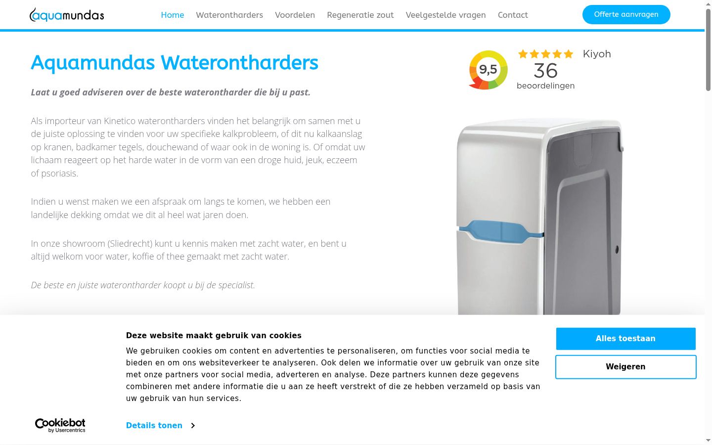 Screenshot tal-banner tal-kunsens muri qabel kwalunkwe interazzjoni