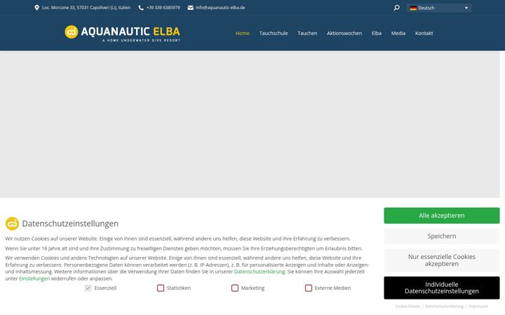 Screenshot of aquanautic-elba.de