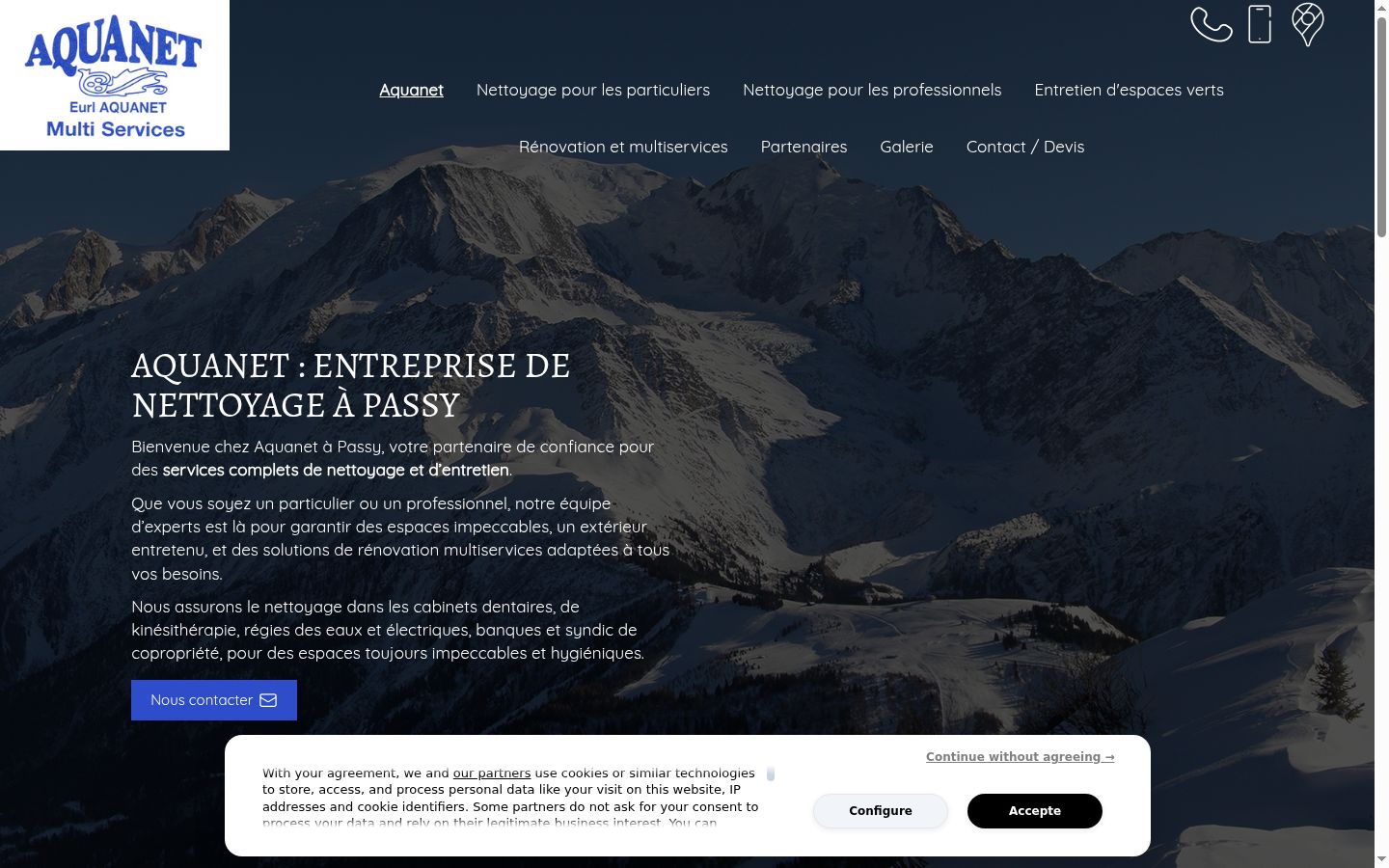 Screenshot tal-banner tal-kunsens muri qabel kwalunkwe interazzjoni